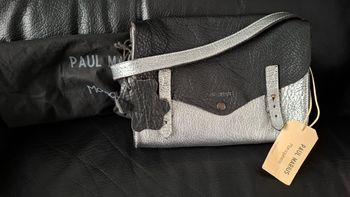 Sac Paul Marius cuir argent noir bandoulière épaule indispensable