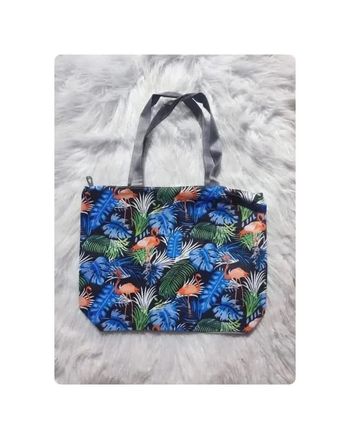 Magnifique sac de plage flamand rose