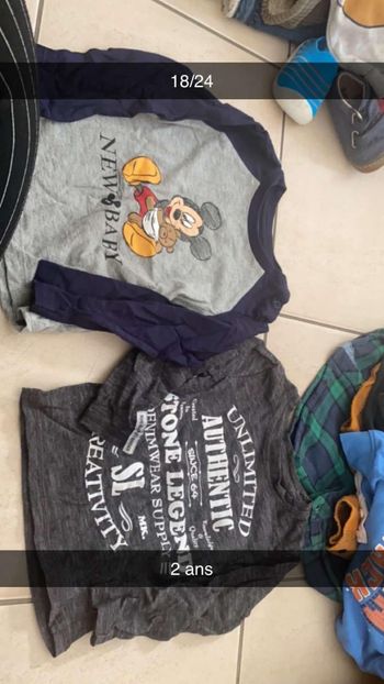 Lot pull et tee shirr manche longues