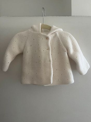 Gilet pour dehors blanc cassé - 6 mois 🤍