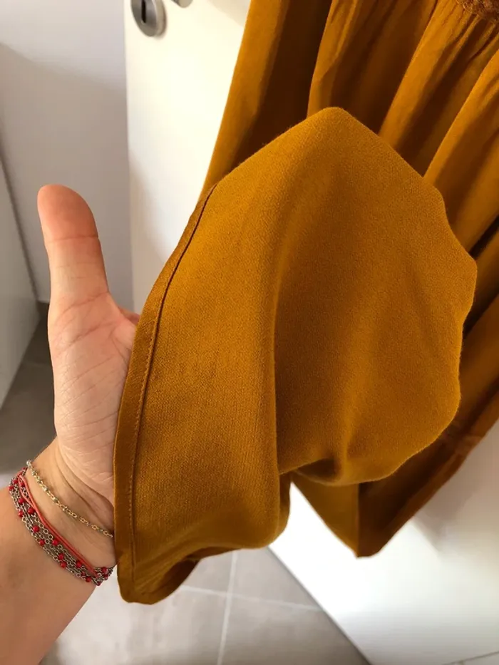 Robe à bretelle mi-longue ocre Les Petites taille S - photo numéro 5