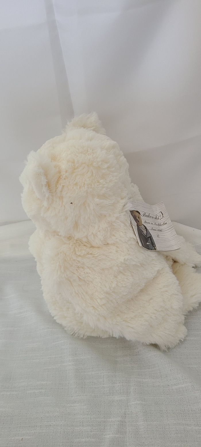 Peluche hibou BUKOWSKI chouette beige et taupe - photo numéro 6