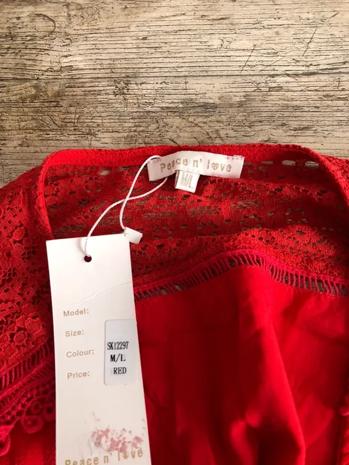 Robe rouge Peace n’ love - photo numéro 4