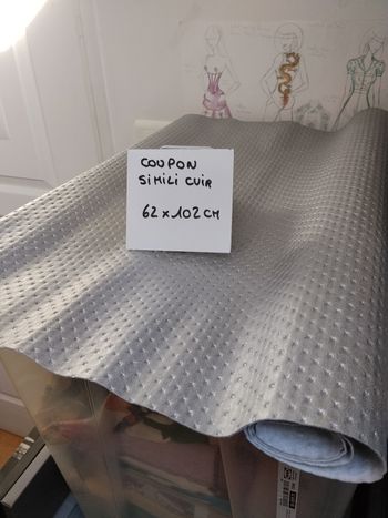 Coupon de tissu simili cuir argenté paillettes, couture, loisirs créatifs, cosplay