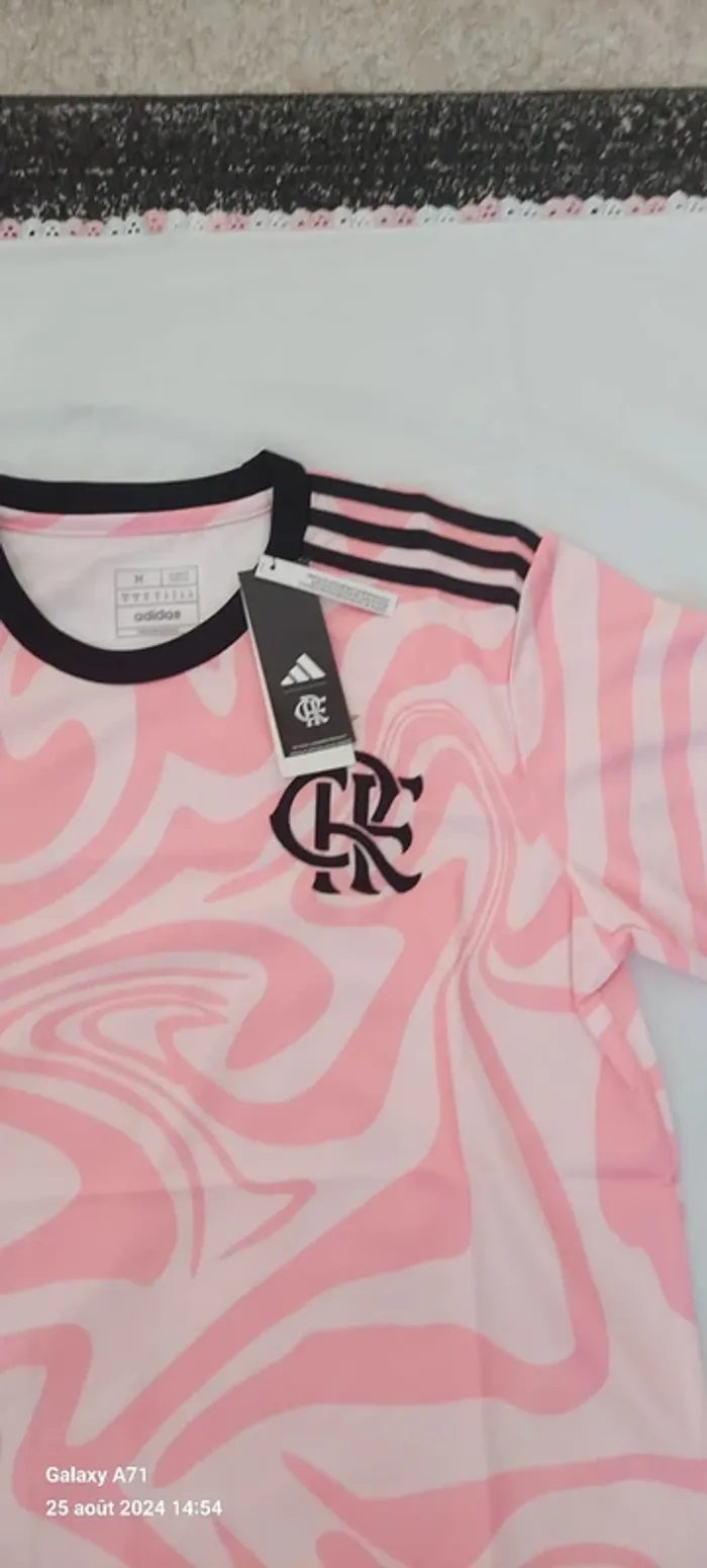 Maillot Flamengo brésil 2024 rose neuf taille S - photo numéro 4