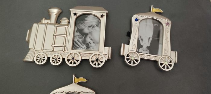 Cadre train photos metal argenté - photo numéro 4