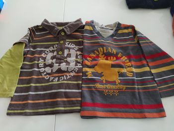 Lot de 2 T-Shirts manches longues 12 Mois garçon