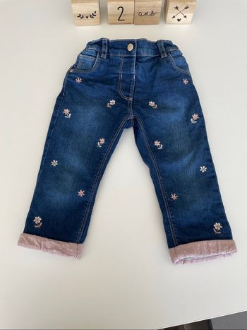Jean fleuri 24 mois fille
