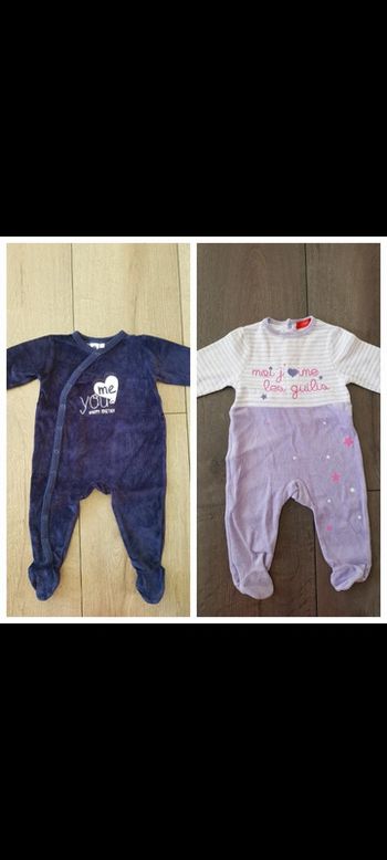 Lot 2 pyjamas 6 mois fille
