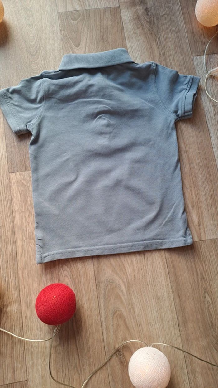 Polo manches courtes gris taille 24 mois Gémo - photo numéro 3