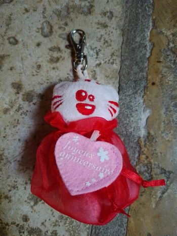Porte-clés ourson coeur Anniversaire