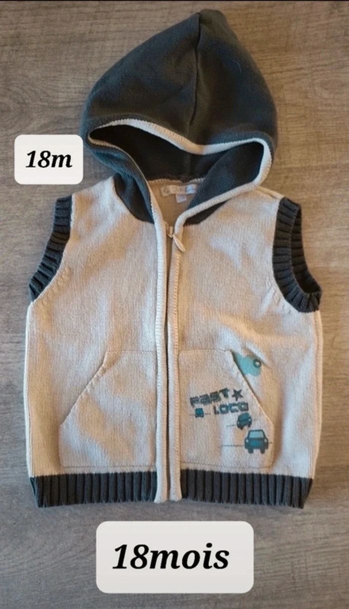 Veste sans manches bébé 18mois