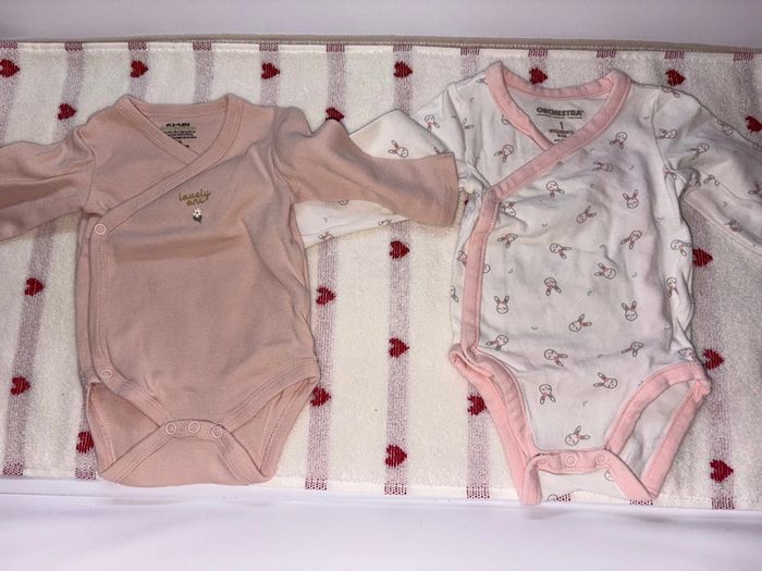 Lot de 8 body bébé fille