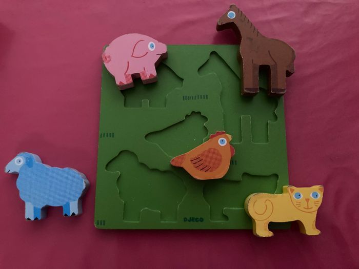 Puzzle encastrement les animaux de la ferme - photo numéro 2