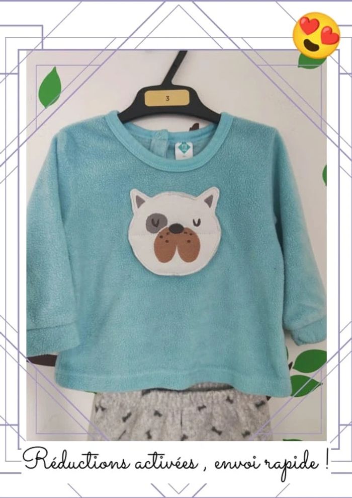 Pyjama deux pièces 9mois - photo numéro 3