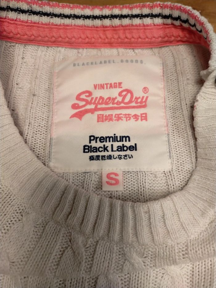 Pull blanc torsadé Superdry - photo numéro 3