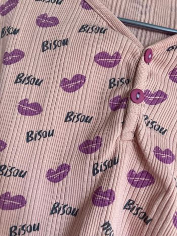 Pyjama fille Veritas 5-6 ans – Rose Bisou – Finitions ondulées – Excellent état - photo numéro 3