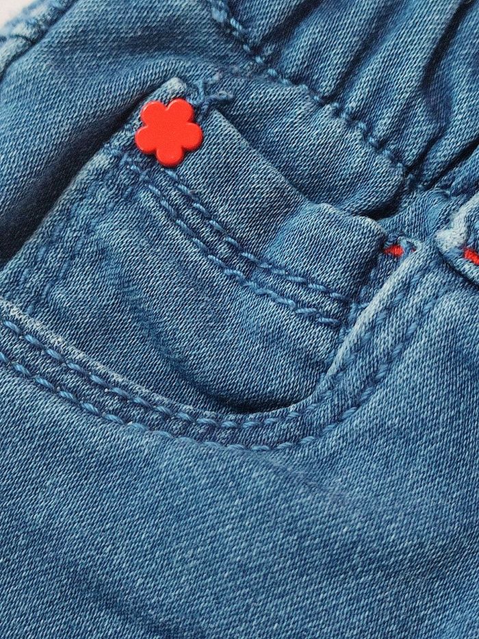 Pantalon en jean fleur - Resserré à la taille - 23 mois - Très bon état - Orchestra - photo numéro 7