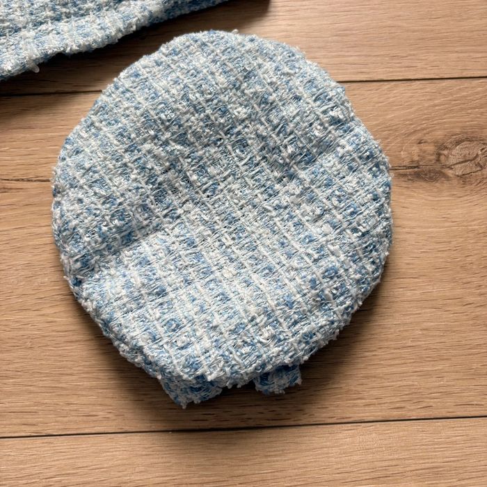 Ensemble jupe + béret tweed bleu SHEIN 18-24 mois – neuf sans étiquette - photo numéro 5