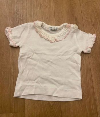 Haut blanc cassé bébé fille 3M