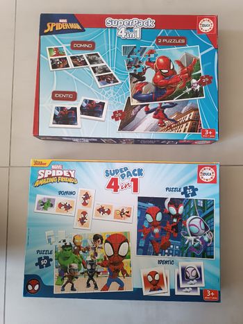 Super pack 4 en 1 , puzzles, mémory, Domino