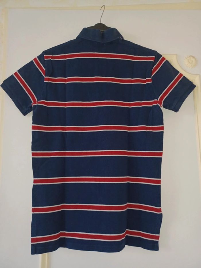 Polo Ralph Lauren Marine avec rayures rouge et blanc taille S - photo numéro 3