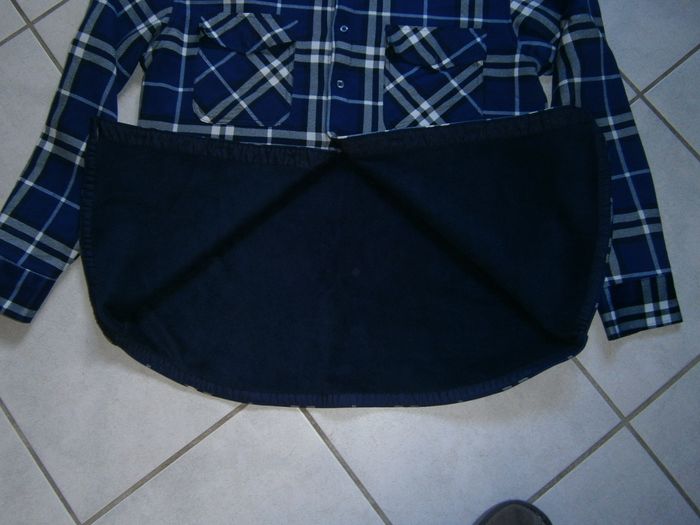 Chemise hiver à carreaux bleu marine Taille M - photo numéro 6