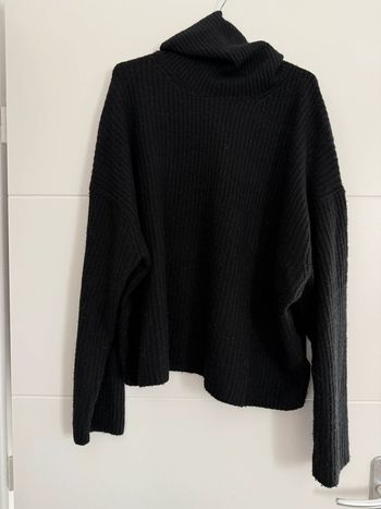 Pull sweat col noir hm Sweat sweat-shirt manches pull haut t-shirt loose oversize pullover felpa