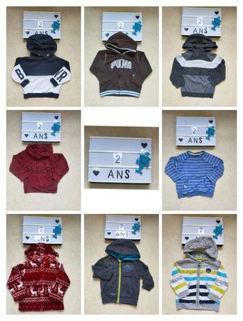 Lot de 8 hauts manches longues automne hiver 2 ans 