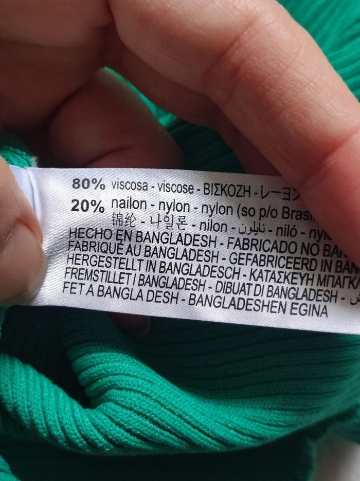 Débardeur côtelé vert taille S - photo numéro 4