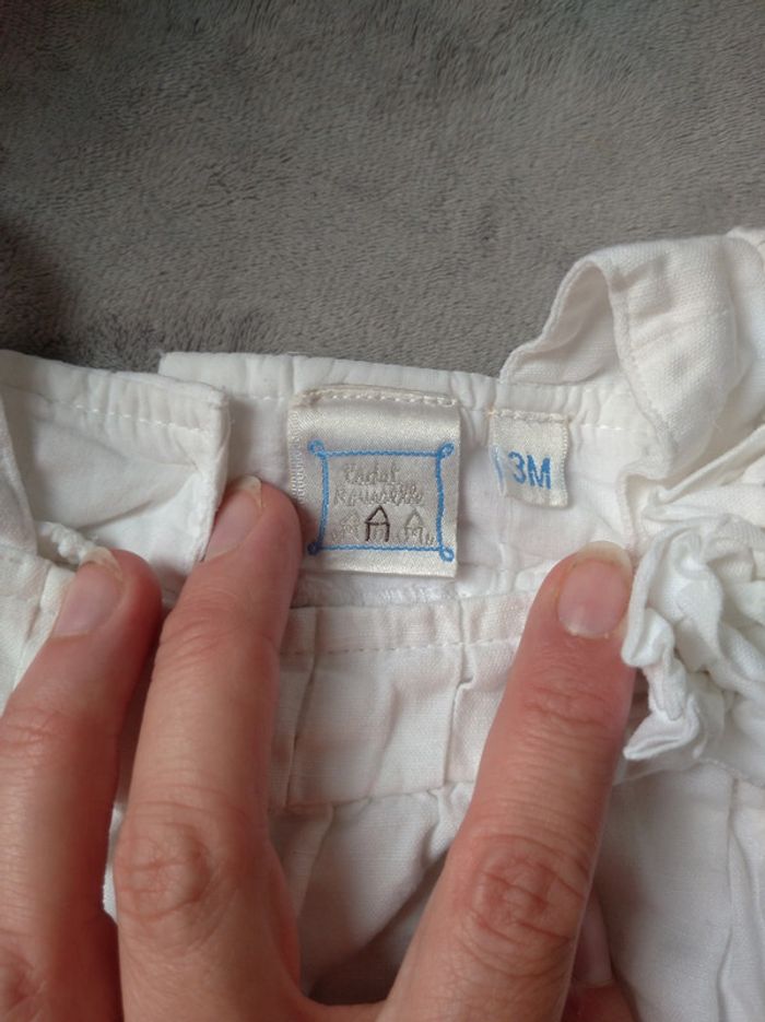 Robe avec petit fleur en tissu à droite Fille 3 mois Cadet Rousselle - photo numéro 5