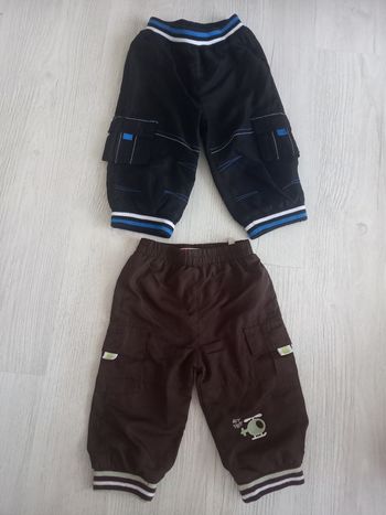 Lot de 2 pantalons 12 mois