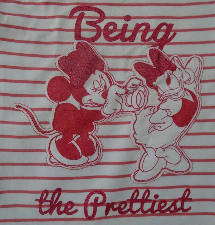 Joli tee-shirt Minnie et Daisy fille 5-6 ans - photo numéro 2