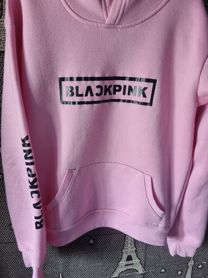 Sweat rose à capuche BlackPink 9ans - photo numéro 2