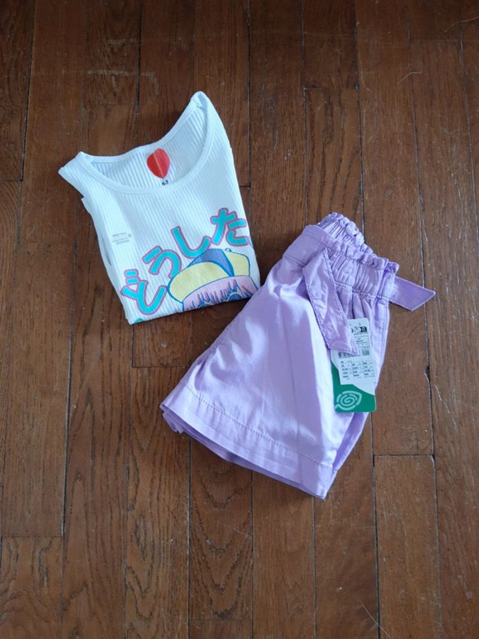 Ensemble été fille neuf 6.7.ans et 7ans