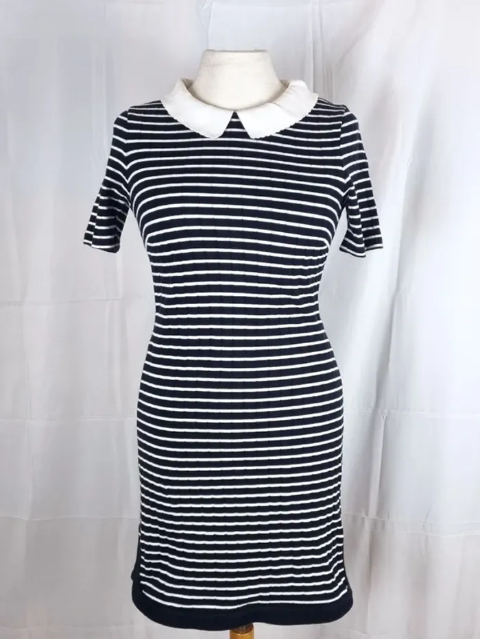 Robe droite courte manches courtes col claudie Claudie Pierlot modèle Tropezienne T1/36/S - photo numéro 2