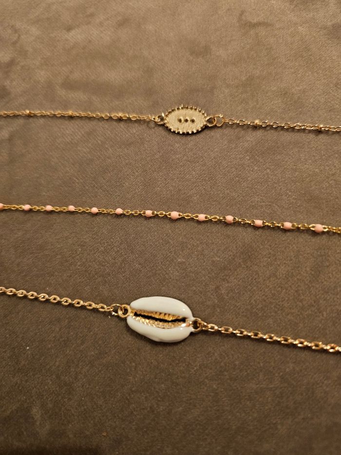 Lot de 3 bracelets acier inoxydable