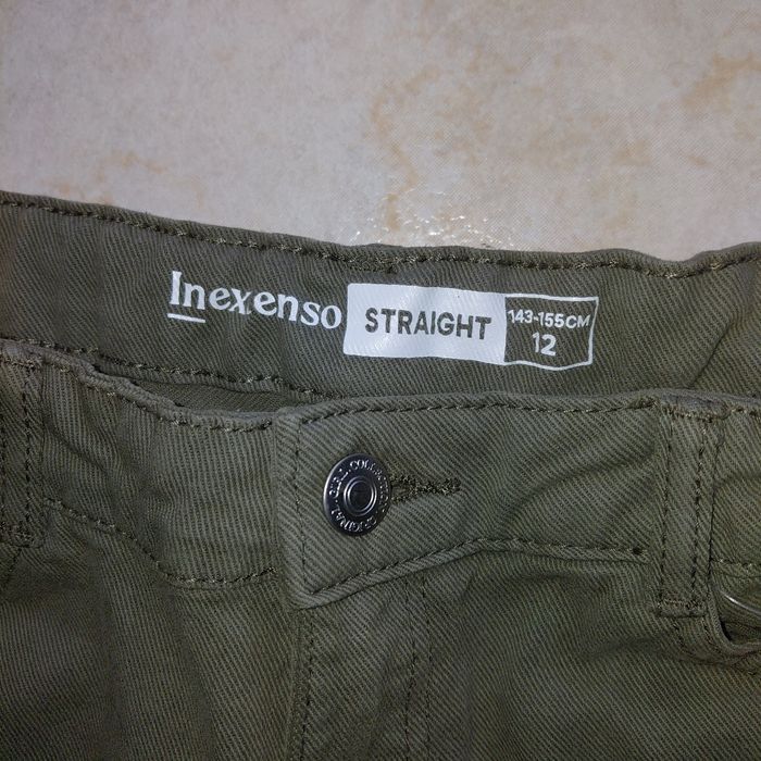 In extenso - pantalon coupe straight coton kaki 12 ans - photo numéro 2