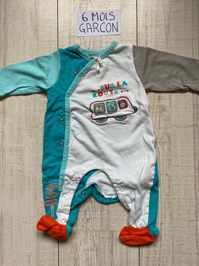 Grenouillère à manches longues été voiture