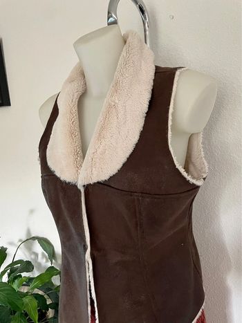 Gilet  sans manches daim et fourrure