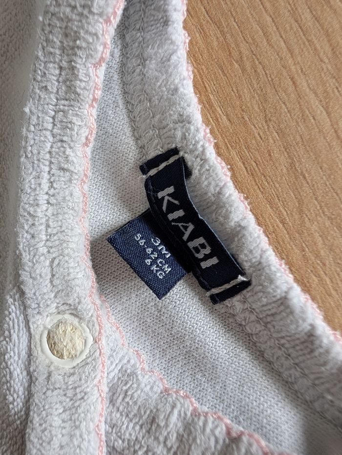 Pyjama grenouillère gris, 3 mois, Kiabi - photo numéro 3