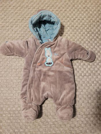 Combinaison Pilote Velours Orchestra Bébé - 54 cm (Rayures Turquoises)