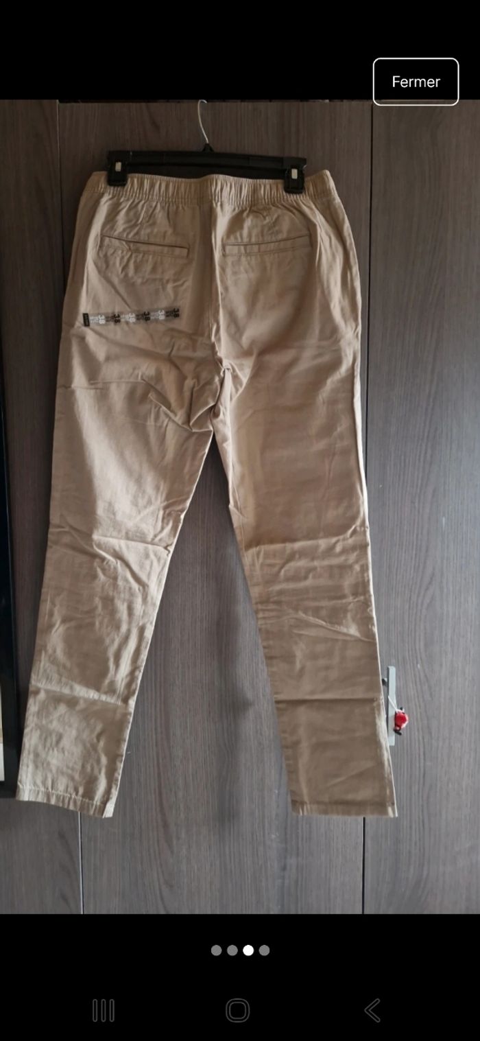 Pantalon homme beige 38 - photo numéro 3