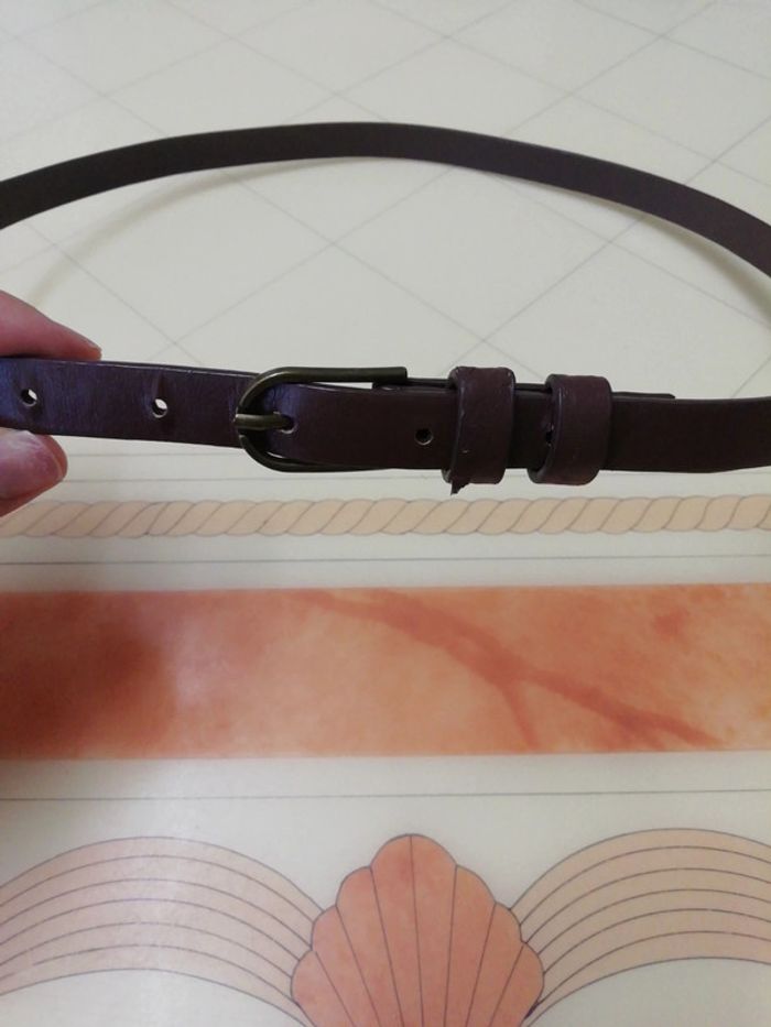 Ceinture fine marron - photo numéro 2