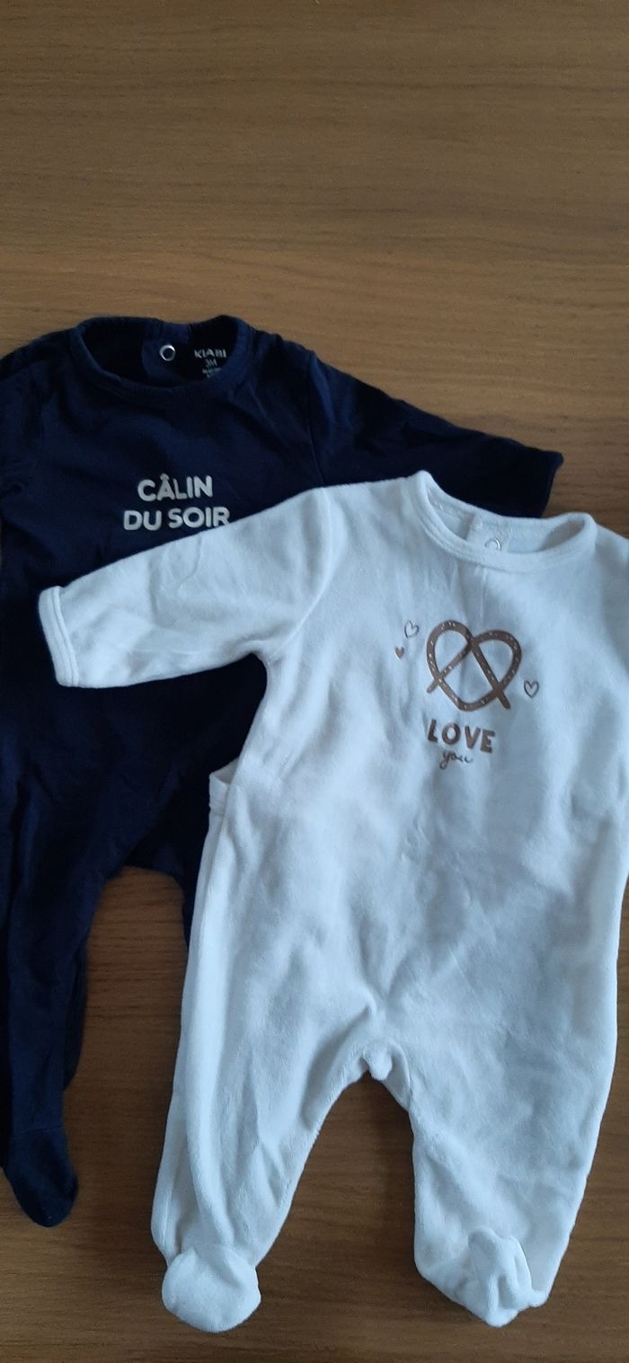 Lot de 2 pyjamas 3 mois