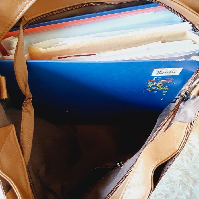 👜 Grand Sac à main souple cabas fourre-tout simili cuir marron neuf MALLOW - photo numéro 16