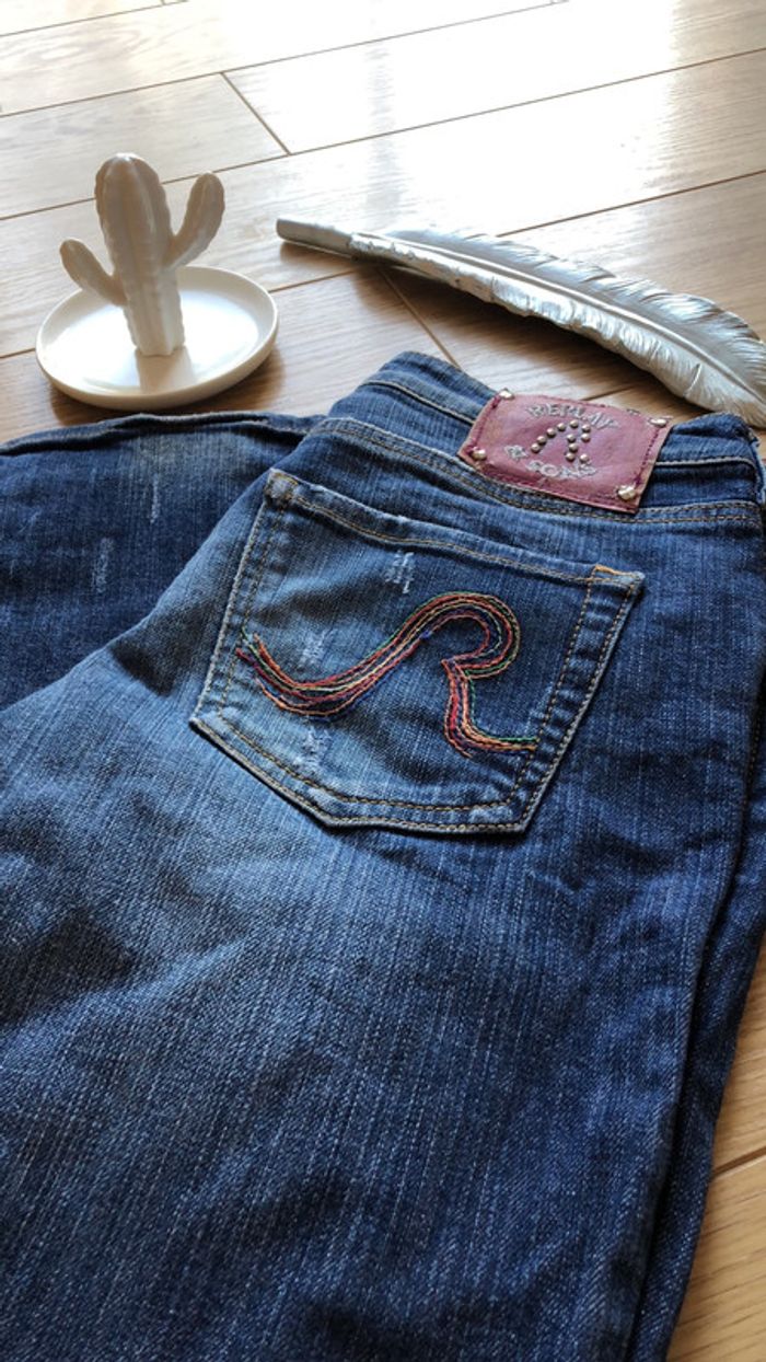 Jean bleu taille 36 replay / jean coupe droite - photo numéro 2