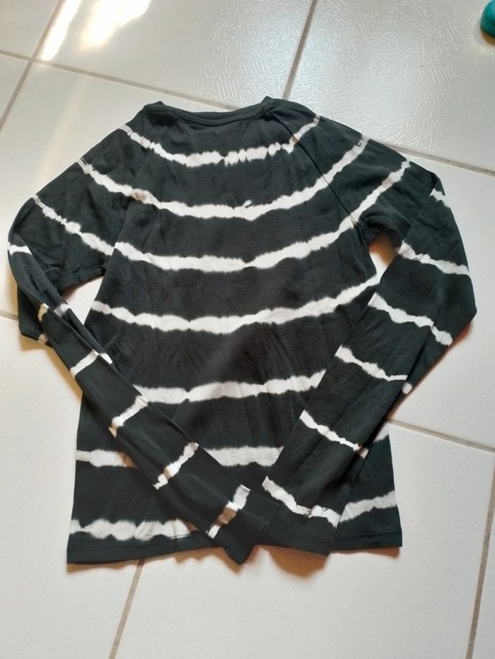 Pull fille noir et blanc tie and dye - photo numéro 2