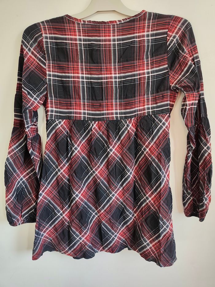 Tunique carreaux rouge & noir – Taille S – Cache Cache - photo numéro 3