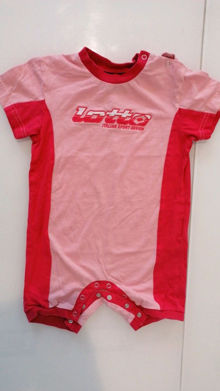 Combishort rose lotto 18mois